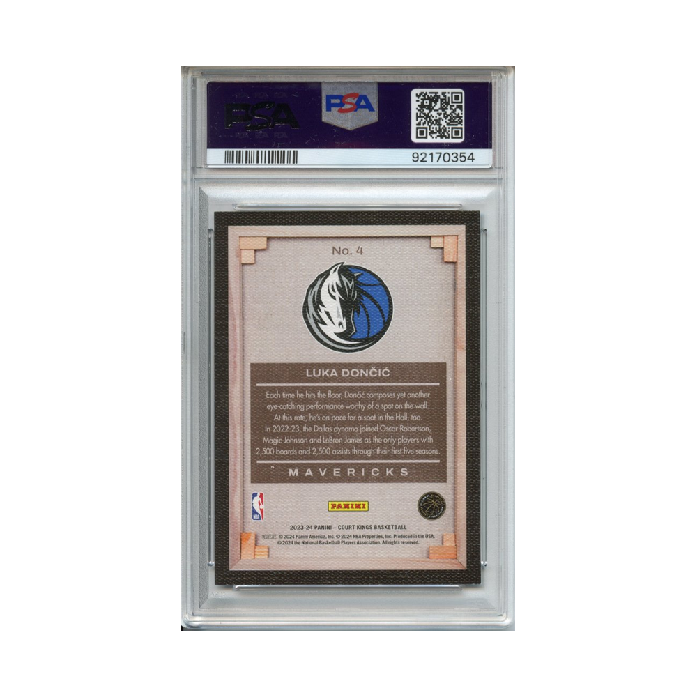 Luka-Doncic-Blank-Slate-2023-Court-Kings-PSA-9-Rückseite