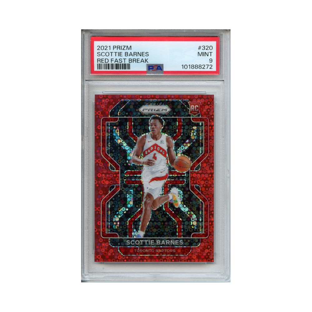 Scottie-Barnes-Red-Fast-Break-2021-Prizm-PSA-9-Vorderseite