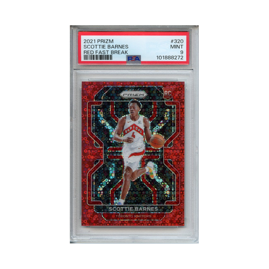 Scottie-Barnes-Red-Fast-Break-2021-Prizm-PSA-9-Vorderseite