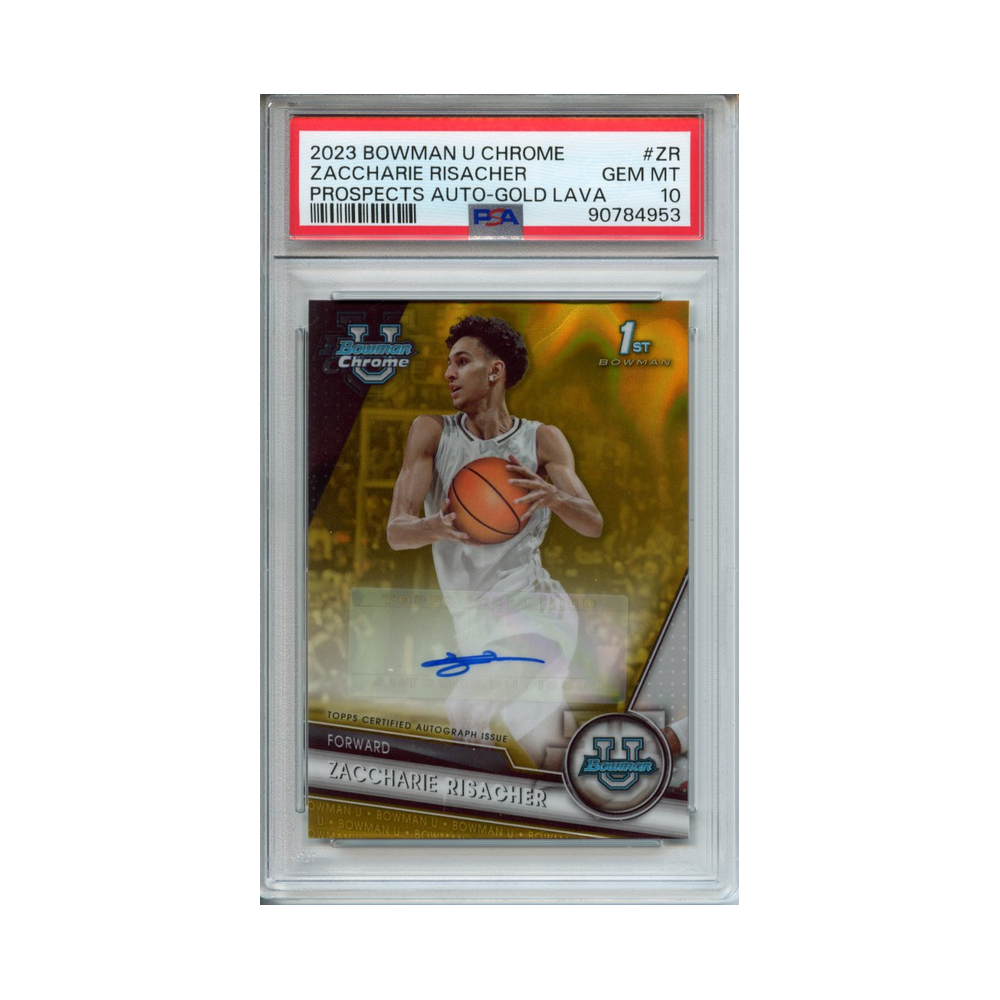 Zaccharie-Risacher-Prospects-Auto--Gold-Lava-2023-Bowman-U-Chrome-PSA-10-Vorderseite