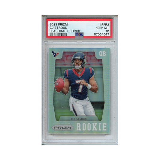 CJ-Stroud-Flashback-Rookie-2023-Prizm-PSA-10-Vorderseite