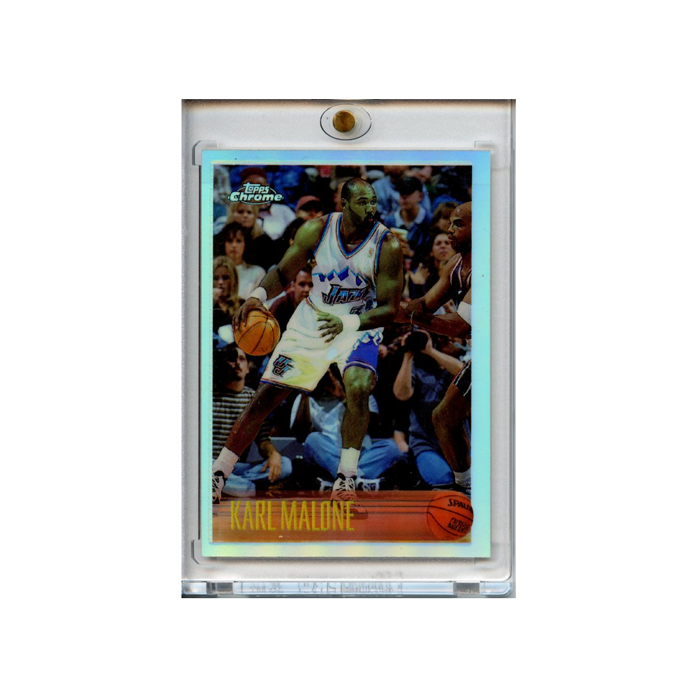 Karl-Malone-Refractor-1996-Topps-Chrome-Vorderseite