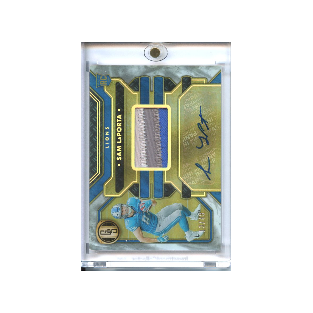 Sam-LaPorta-Patch-Auto-/49-2023-Gold-Standard-Vorderseite