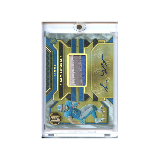 Sam-LaPorta-Patch-Auto-/49-2023-Gold-Standard-Vorderseite