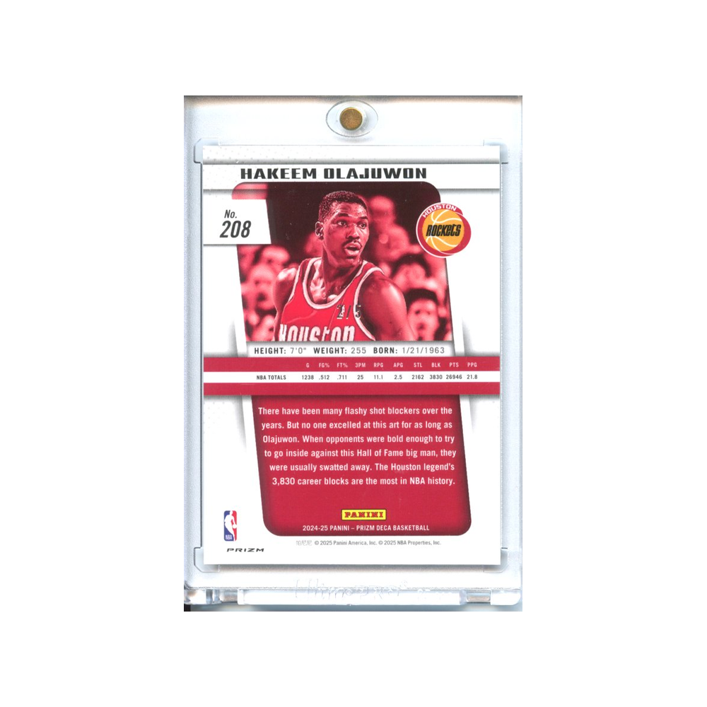 Hakeem-Olajuwon-Black-Gold-Legends-/5-2024-Prizm-Deca-Rückseite