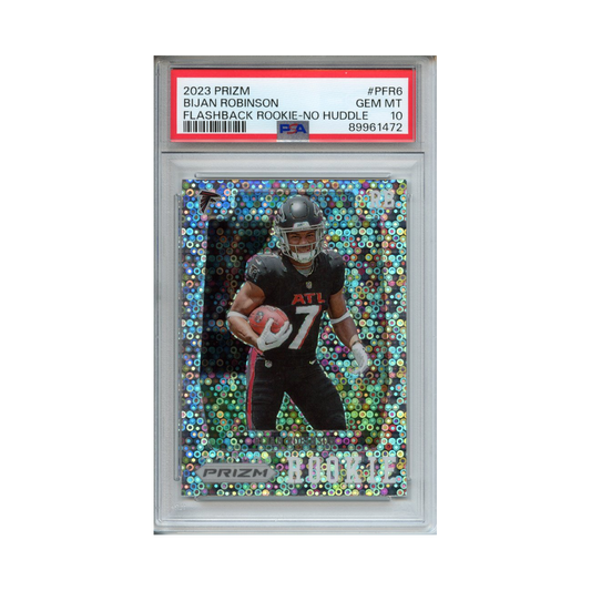 Bijan-Robinson-Flashback-Rookie-No-Huddle-2023-Prizm-PSA-10-Vorderseite