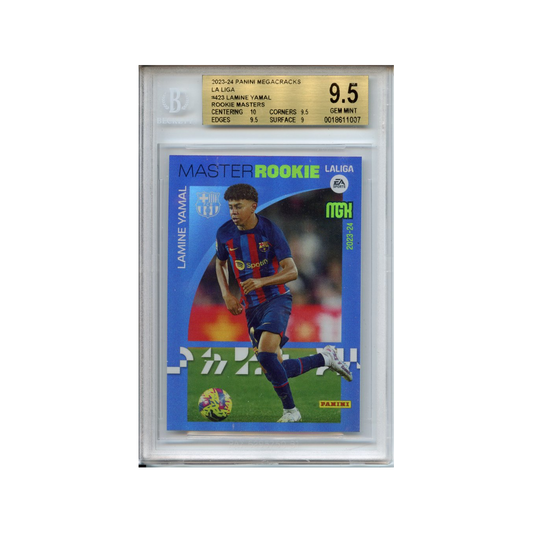 Lamine-Yamal-Rookie-Masters-La-Liga-2023-24-Panini-Megacracks-BGS-9.5-Vorderseite