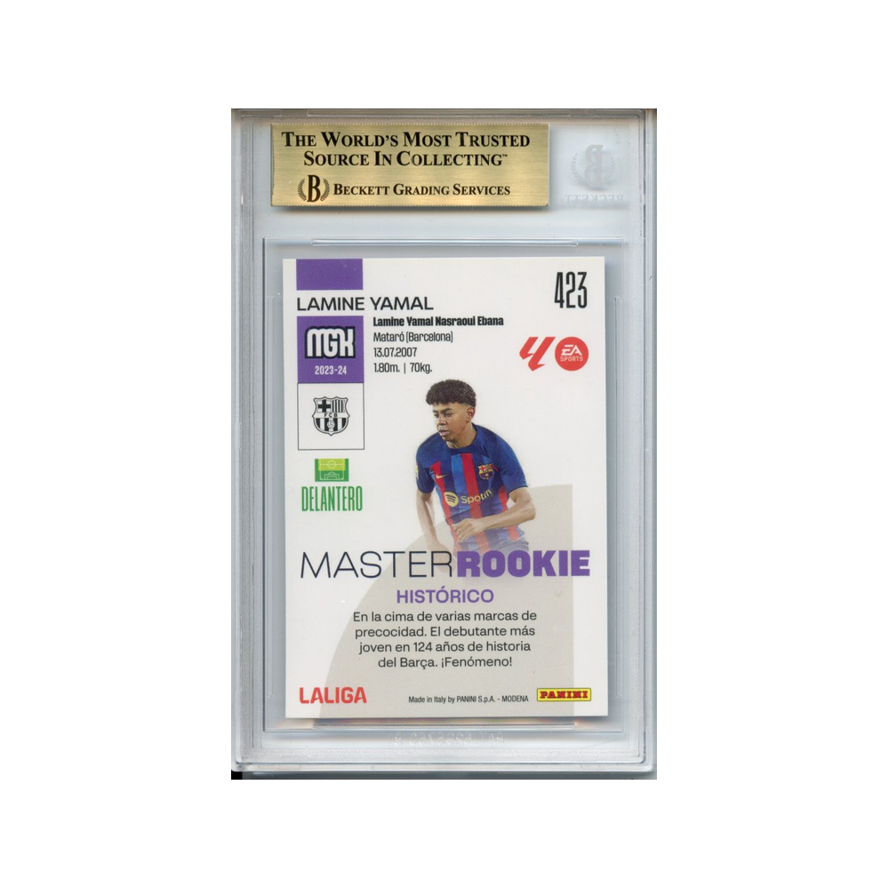 Lamine-Yamal-Rookie-Masters-La-Liga-2023-24-Panini-Megacracks-BGS-9.5-Rückseite