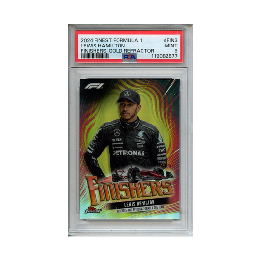 Lewis-Hamilton-Finishers-Gold-Refractor-2024-Finest-Formula-1-PSA-9-Vorderseite