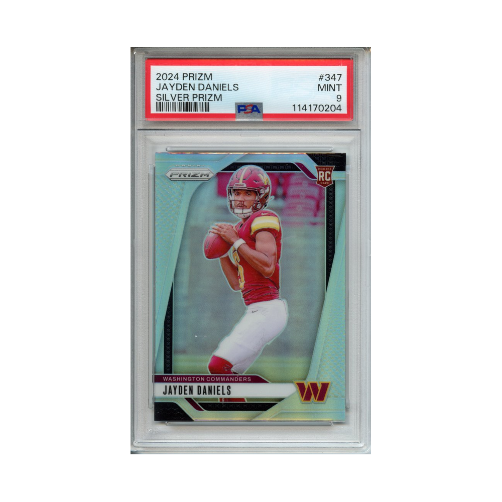Jayden-Daniels-Silver-Prizm-2024-Prizm-PSA-9-Vorderseite