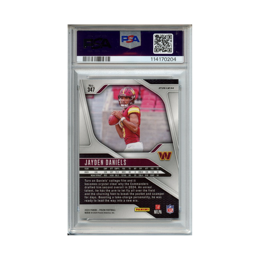 Jayden-Daniels-Silver-Prizm-2024-Prizm-PSA-9-Rückseite