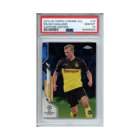 Erling-Haaland-Sapphire-Edition-2019-20-Topps-Chrome-UCL-PSA-10-Vorderseite