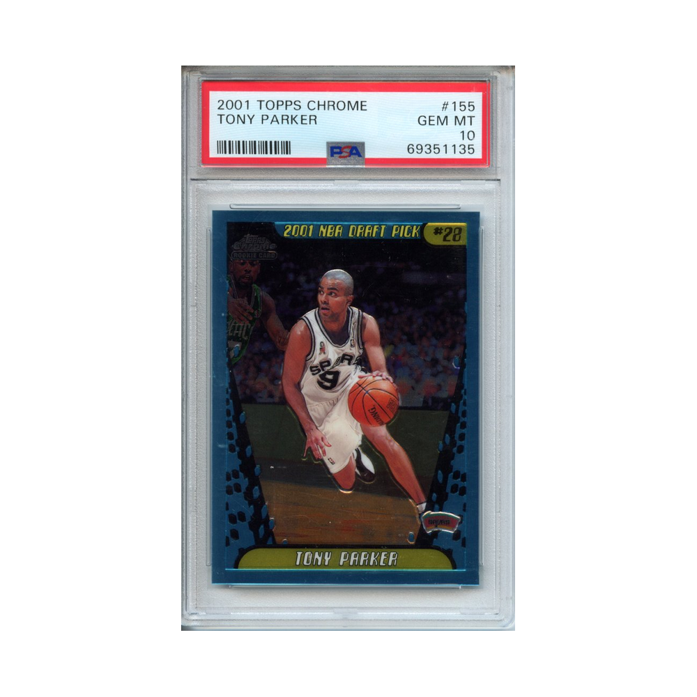 Tony-Parker-2001-Topps-Chrome-PSA-10-Vorderseite