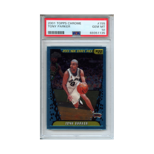 Tony-Parker-2001-Topps-Chrome-PSA-10-Vorderseite