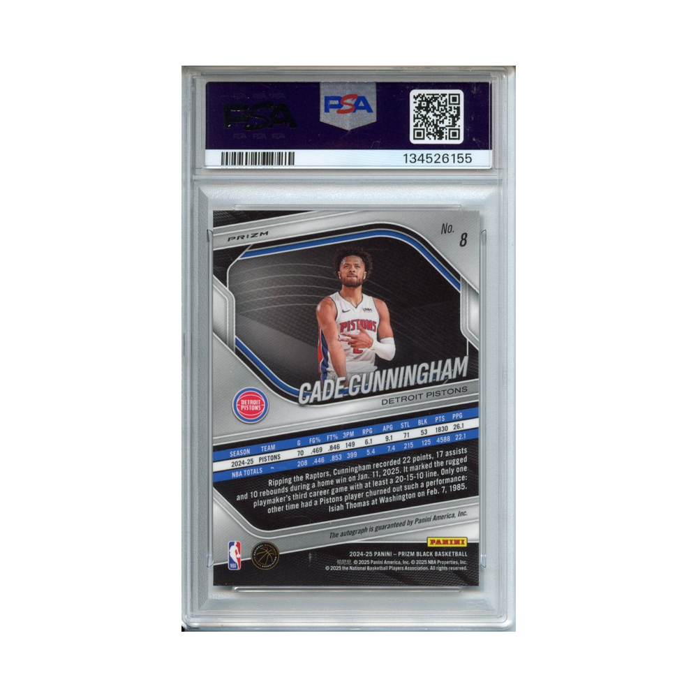 Cade-Cunningham-Autograph--Silver-Prizm-2024-Prizm-Black-PSA-9-Rückseite