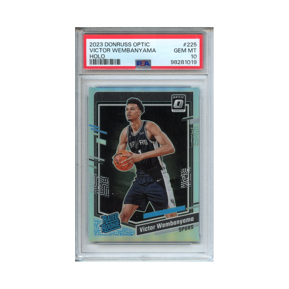 Victor-Wembanyama-Holo-2023-Donruss-Optic-PSA-10-Vorderseite
