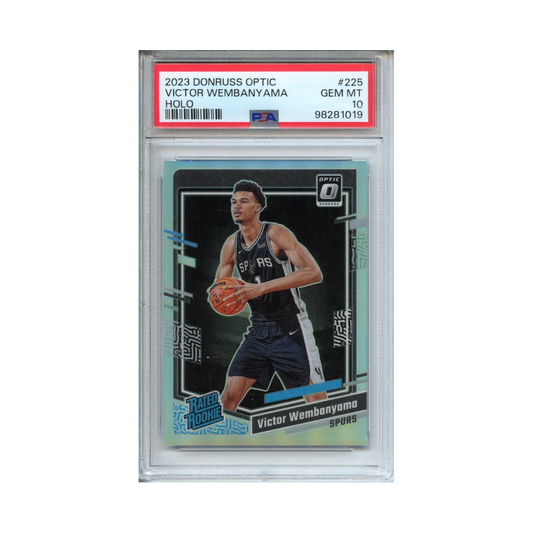 Victor-Wembanyama-Holo-2023-Donruss-Optic-PSA-10-Vorderseite