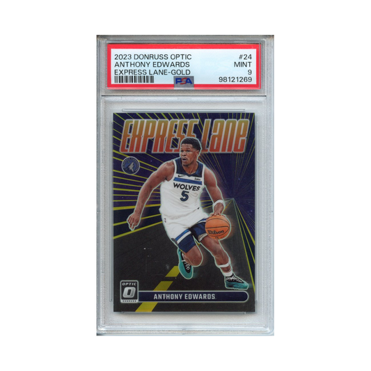 Anthony-Edwards-Express-Lane--Gold-2023-Donruss-Optic-PSA-9-Vorderseite