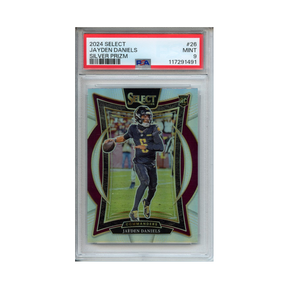 Jayden-Daniels-Silver-Prizm-2024-Select-PSA-9-Vorderseite
