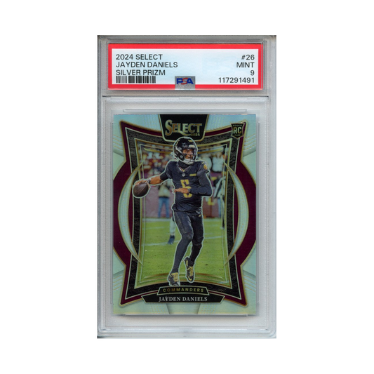 Jayden-Daniels-Silver-Prizm-2024-Select-PSA-9-Vorderseite