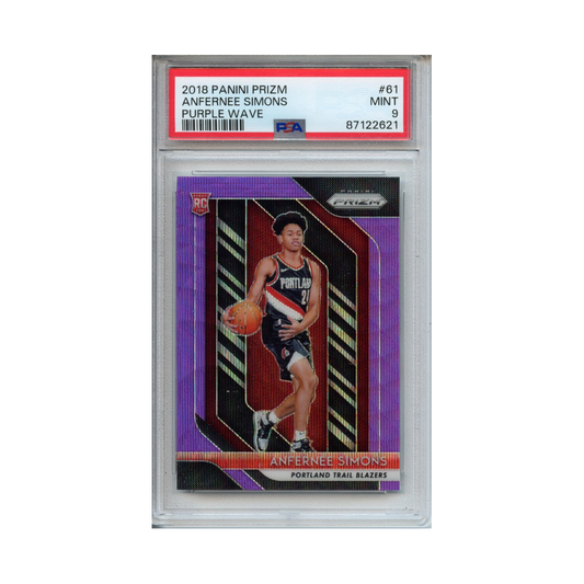 Anfernee-Simons-Purple-Wave-2018-Panini-Prizm-PSA-9-Vorderseite