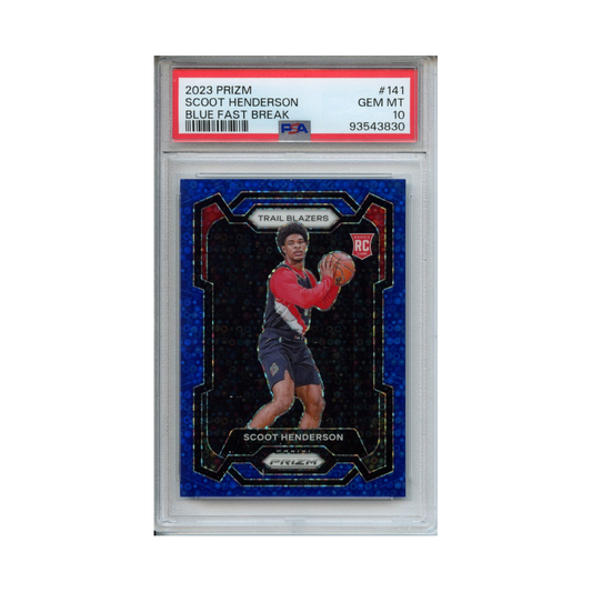 Scoot-Henderson-Blue-Fast-Break-2023-Prizm-PSA-10-Vorderseite