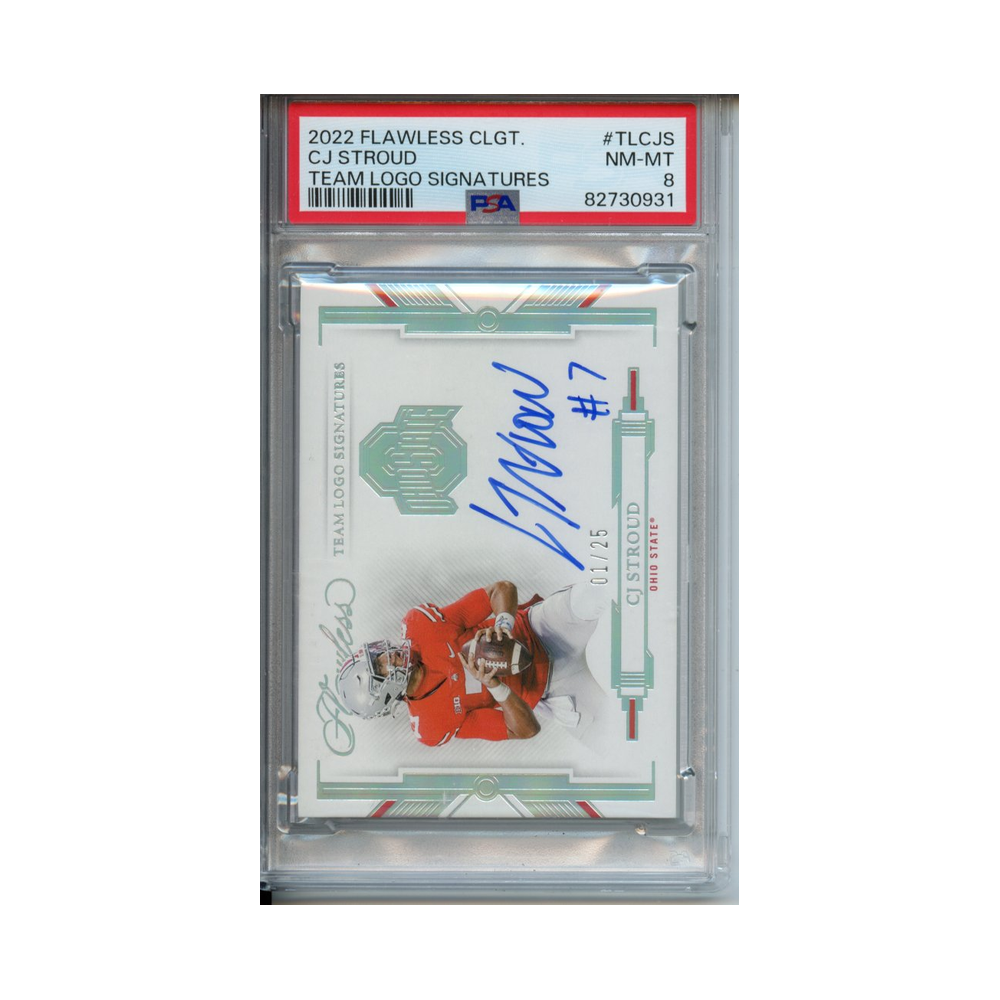 CJ-Stroud-Team-Logo-Signatures-2022-Flawless-Collegiate-PSA-8-Vorderseite