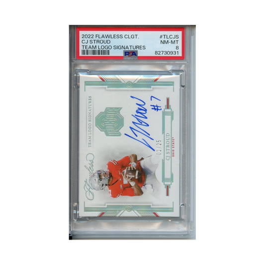 CJ-Stroud-Team-Logo-Signatures-2022-Flawless-Collegiate-PSA-8-Vorderseite