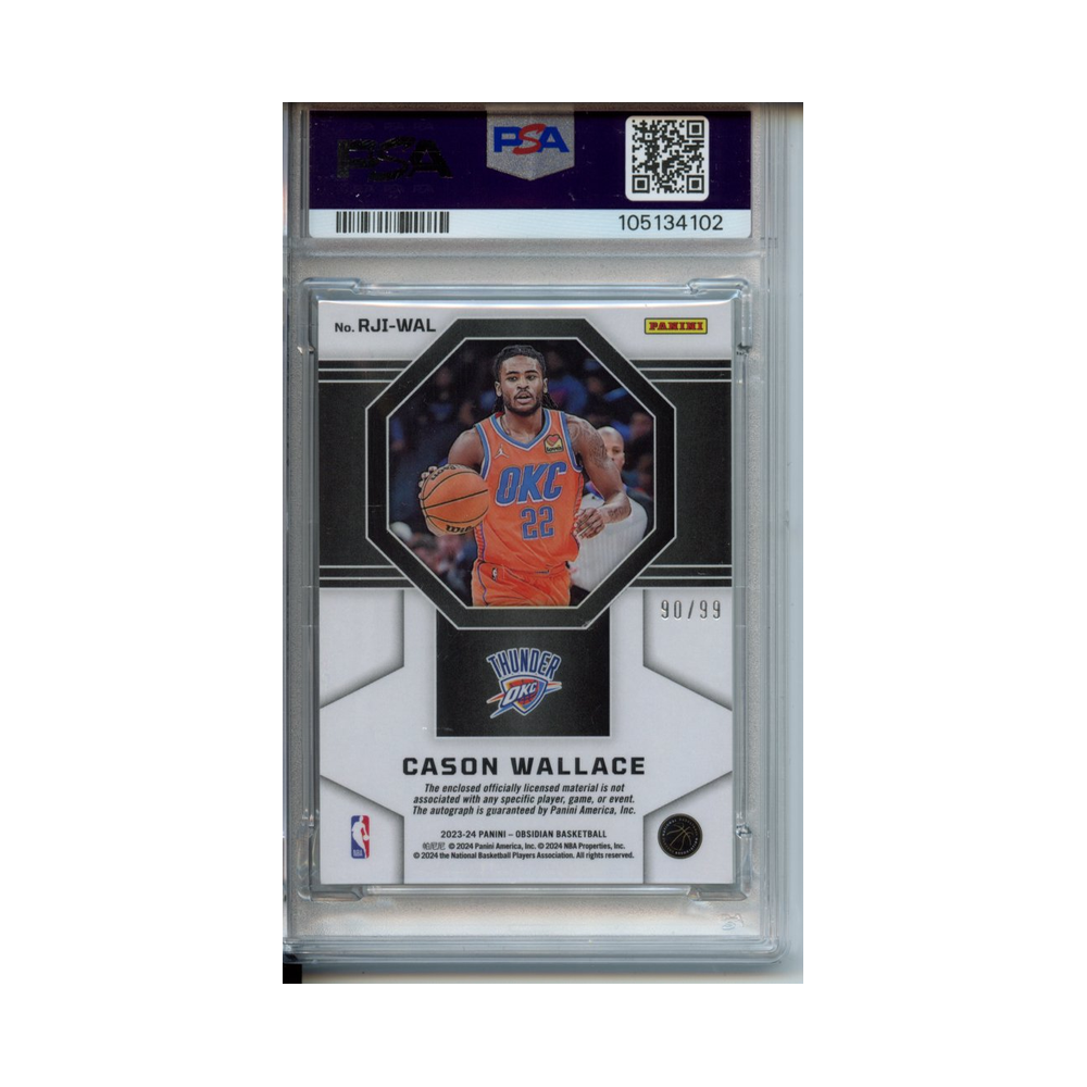 Cason-Wallace-Rookie-Jersey-Ink-2023-Obsidian-PSA-10-Rückseite