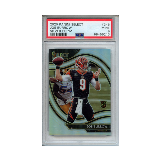 Joe-Burrow-Silver-Prizm-2020-Panini-Select-PSA-9-Vorderseite