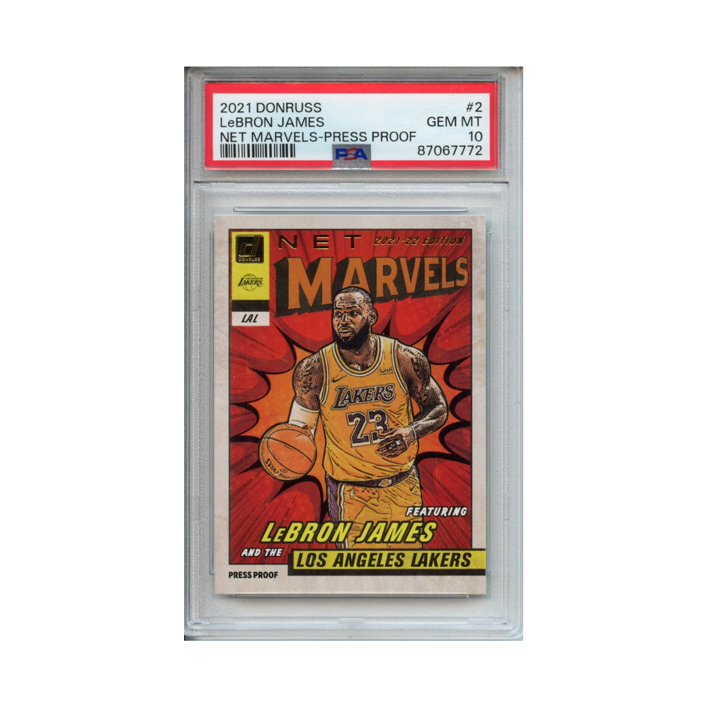 Lebron-James-Net-Marvels-Press-Proof-2021-Donruss-PSA-10-Vorderseite