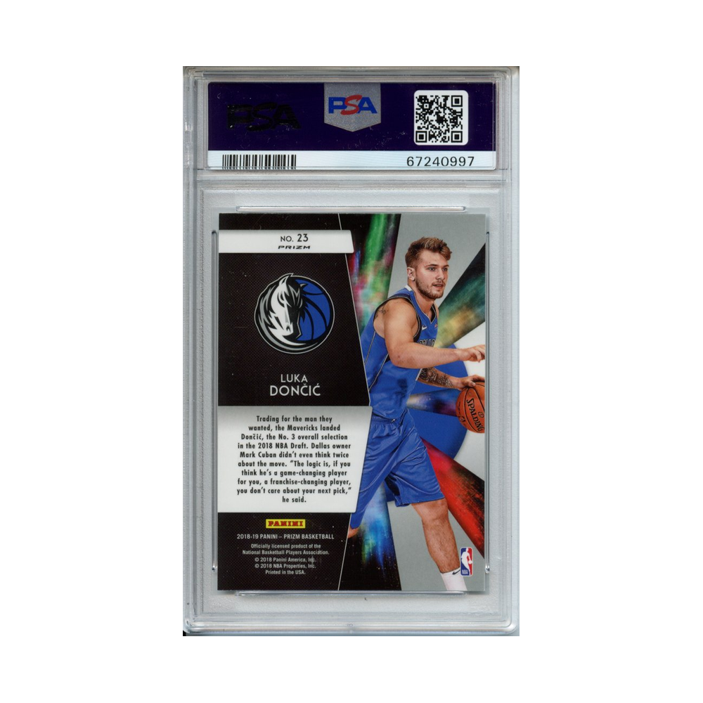 Luka-Doncic-Freshman-Phenoms--Silver-Prizm-2018-Panini-Prizm-PSA-10-Rückseite