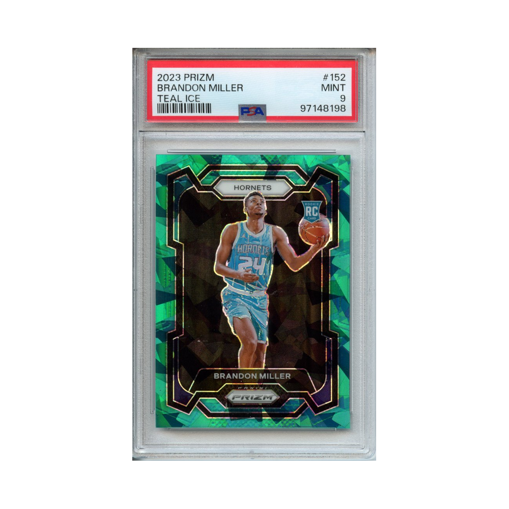 Brandon-Miller-Teal-Ice-2023-Prizm-PSA-9-Vorderseite