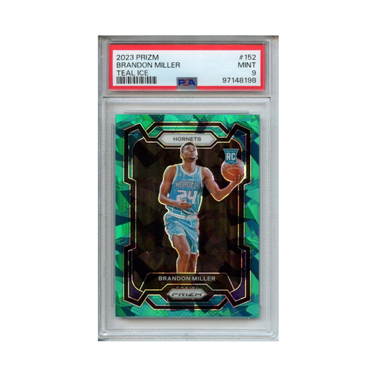 Brandon-Miller-Teal-Ice-2023-Prizm-PSA-9-Vorderseite