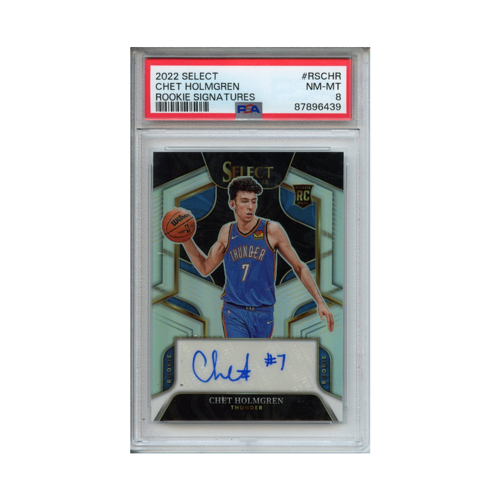 Chet-Holmgren-Rookie-Signatures-2022-Select-PSA-8-Vorderseite