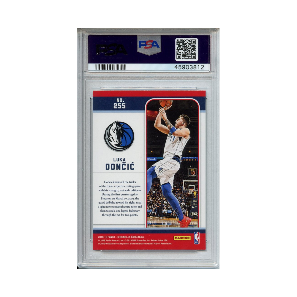 Luka-Doncic-2018-Panini-Chronicles-#4-PSA-10-Rückseite