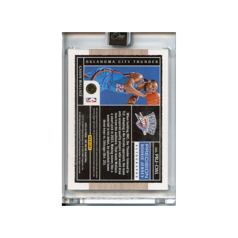 Cason-Wallace-Precision-Rookie-Jersey-/10-2023-Panini-One-and-One-Rückseite