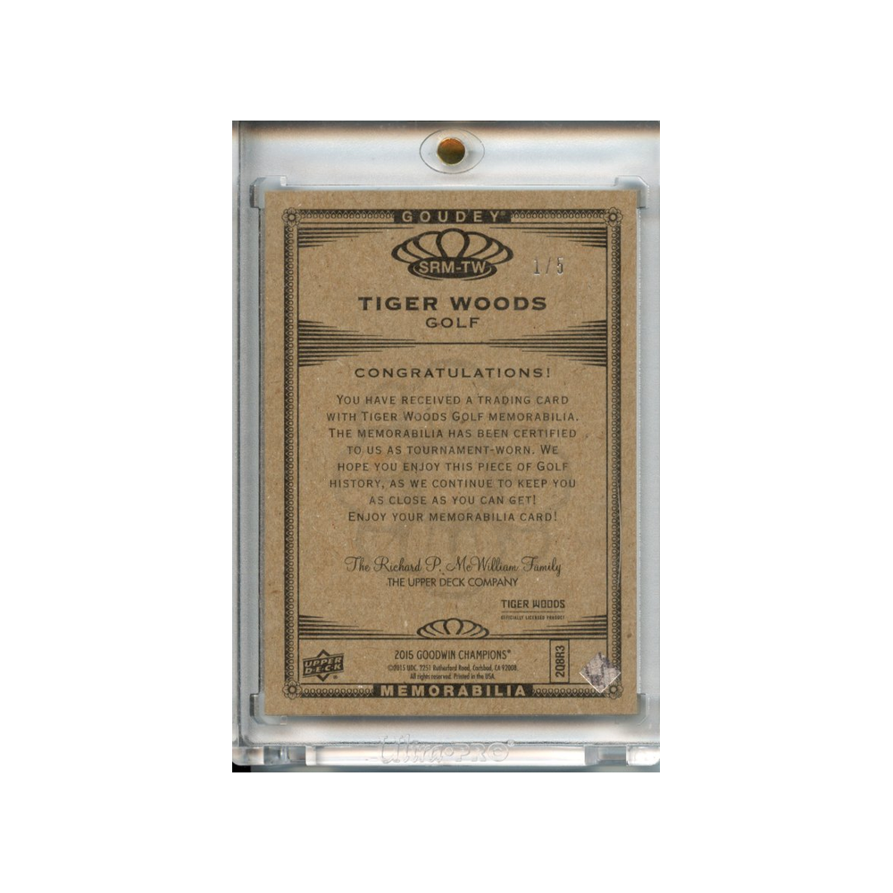 Tiger-Woods-Premium-Serires-Memorabilia-/5-2015-Goodwin-Champions-Rückseite