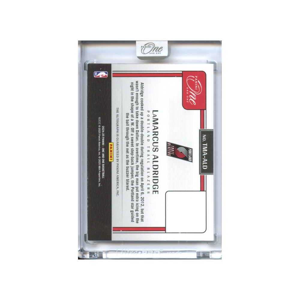 LaMarcus-Aldridge-Autograph-Timeless-Moments-/49-2024-One-and-One-Rückseite