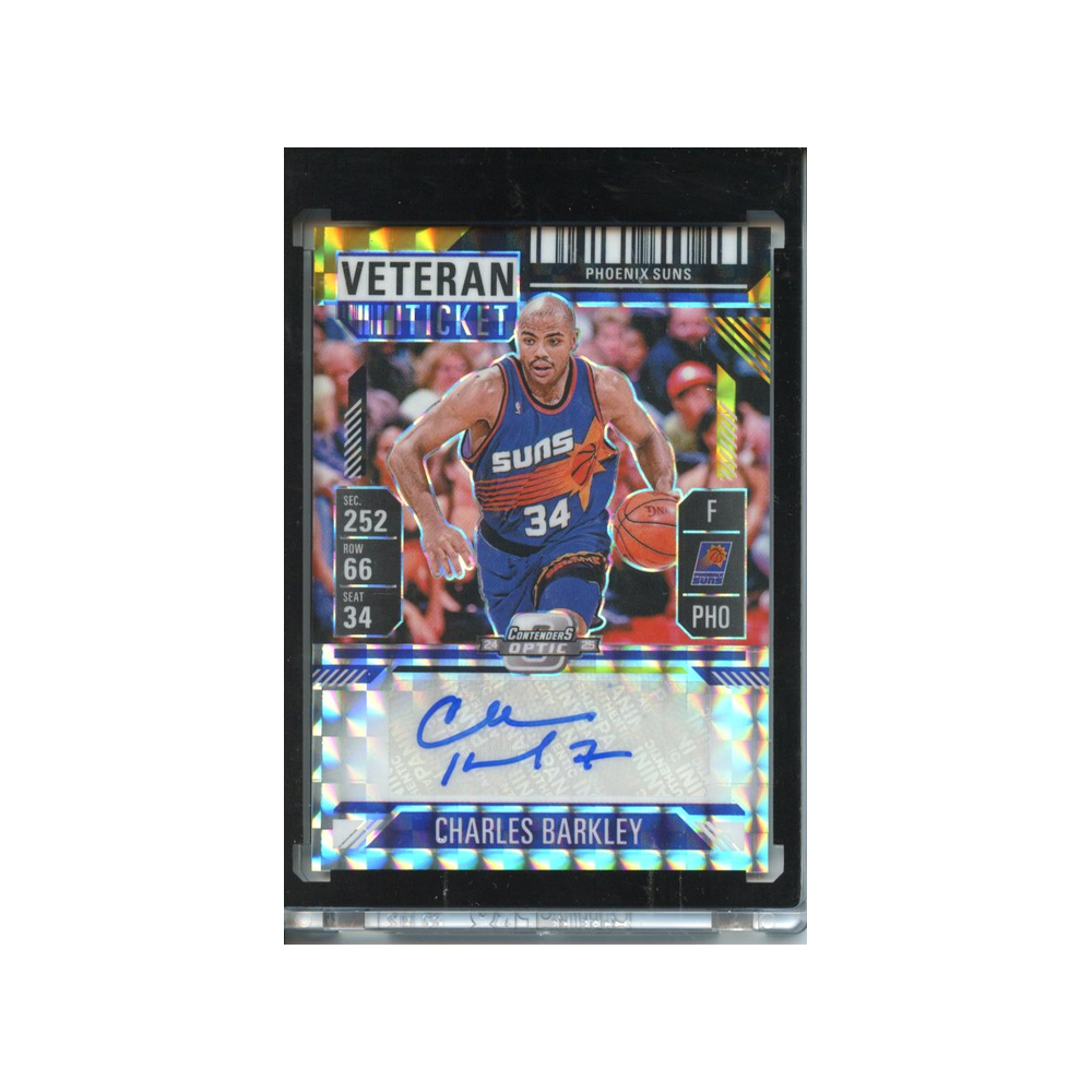 Charles-Barkley-Auto-Black-Gold-Veteran-Ticket-/8-2024-Mosaic-Vorderseite
