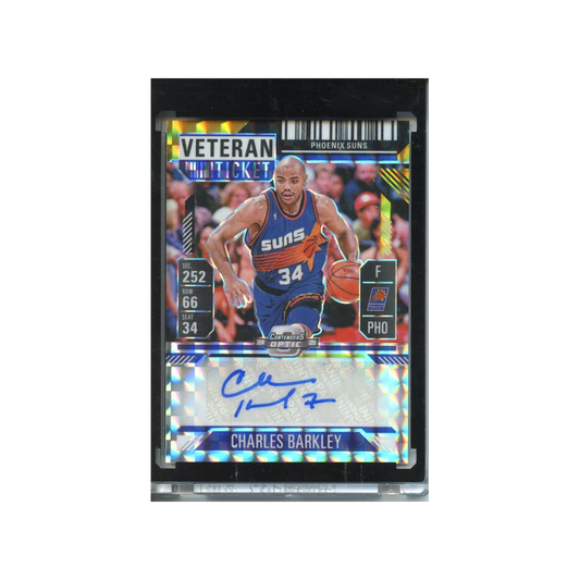Charles-Barkley-Auto-Black-Gold-Veteran-Ticket-/8-2024-Mosaic-Vorderseite