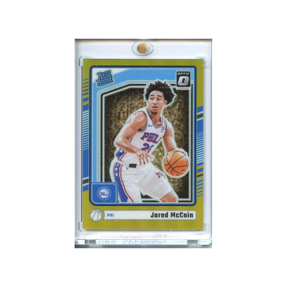 Jared-McCain-Gold-Prizm-/10-2024-Donruss-Optic-Vorderseite