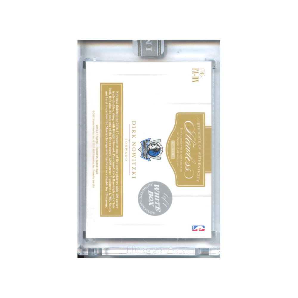 Dirk-Nowitzki-Auto-White-Box-1/1-2016-Flawless-Rückseite