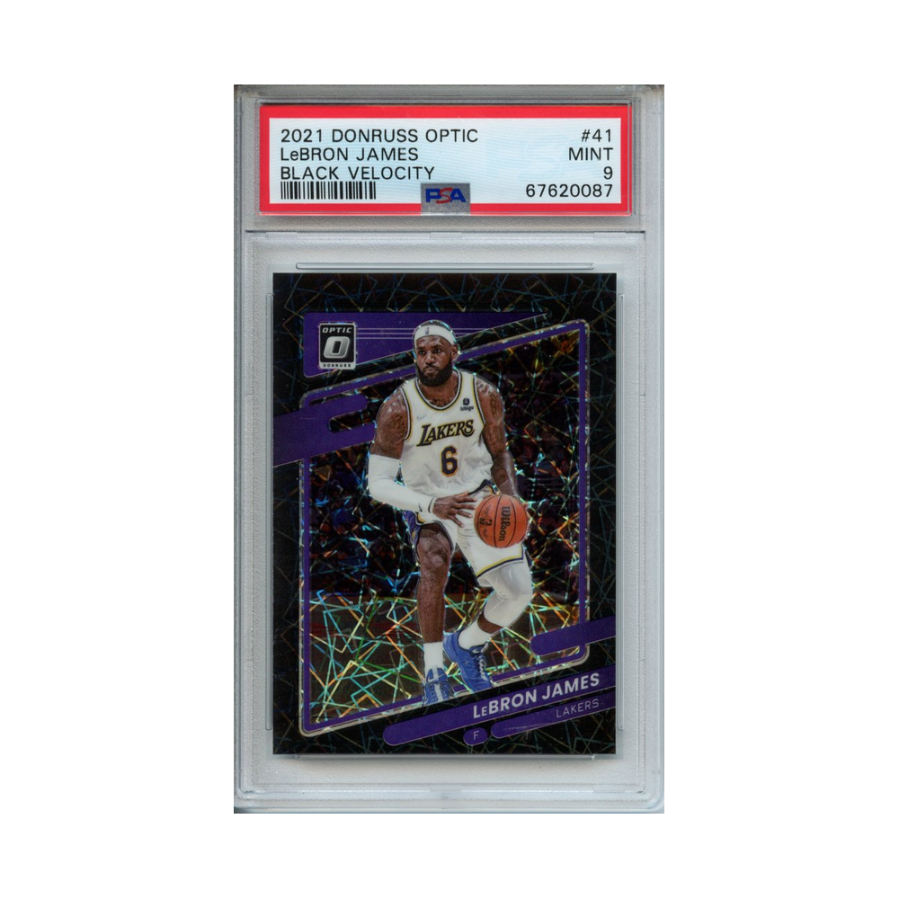 Lebron-James-Black-Velocity-2021-Donruss-Optic-PSA-9-Vorderseite