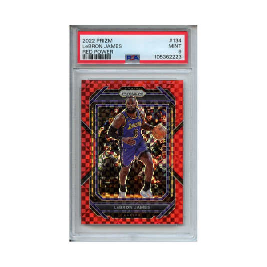 Lebron-James-Red-Power-2022-Prizm-PSA-9-Vorderseite