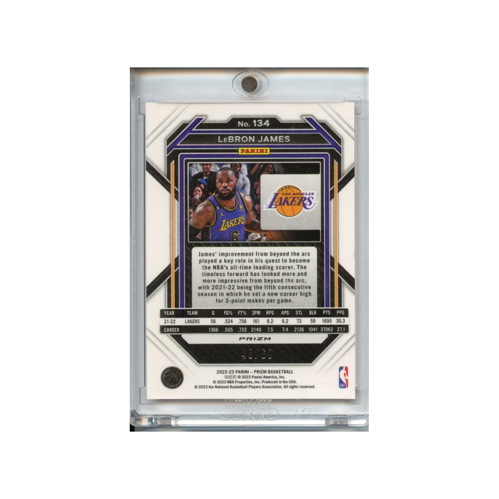 Lebron-James-Orange-Wave-/60-2022-Prizm-Rückseite