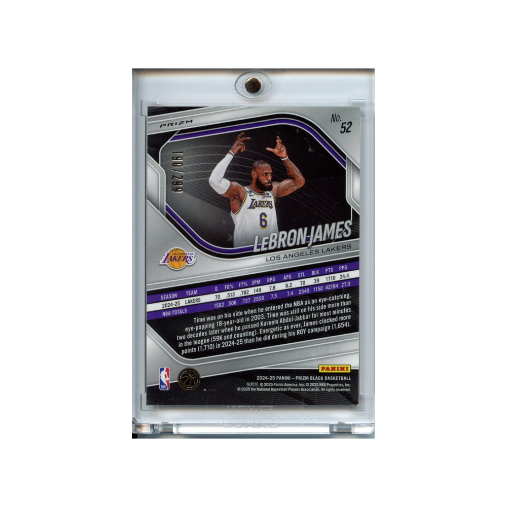 Lebron-James-Red-Prizm-/299-2024-Prizm-Black-Rückseite