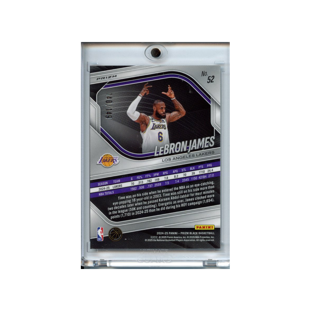 Lebron-James-Purple-Cracked-Ice-/149-2024-Prizm-Black-Rückseite
