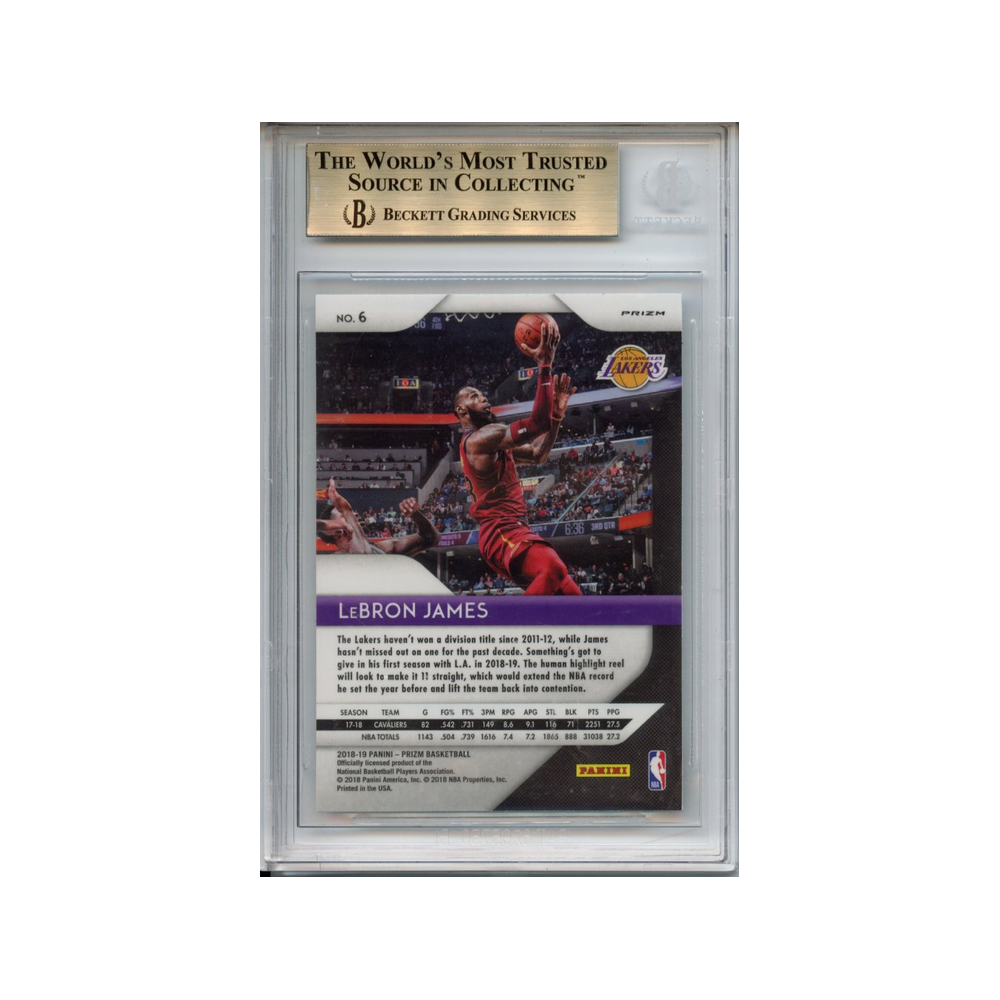 Lebron-James-Prizms-Silver-2018-19-Panini-Prizm-BGS-9.5-Rückseite