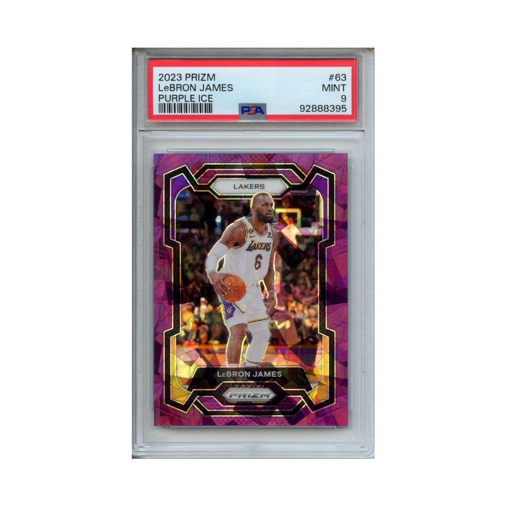 Lebron-James-Purple-Ice-2023-Prizm-PSA-9-Vorderseite